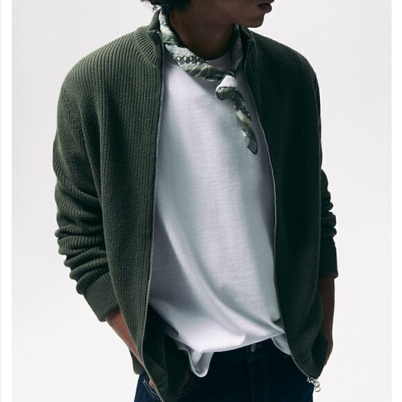 NWT Zara Mock Neck Cardigan - Picture 4 of 8